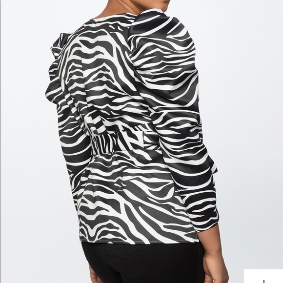 Puff Sleeve Wrap Top - Picture 2 of 5